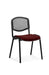 Dynamic Stacking Chair ISO Black Frame Mesh Back Ginseng Chilli Fabric Seat Pack of 4 Without Arms