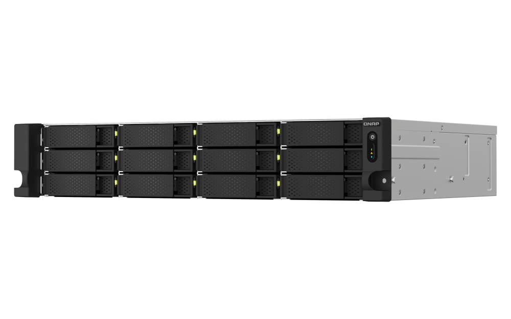 QNAP TS-1264U-RP - NAS server - 12 bays - rack-mountable - SATA 6Gb/s - RAID RAID 0, 1, 5, 6, 10, 50, JBOD, 60 - RAM 8 GB - 2.5 Gigabit Ethernet - iSCSI support - 2U