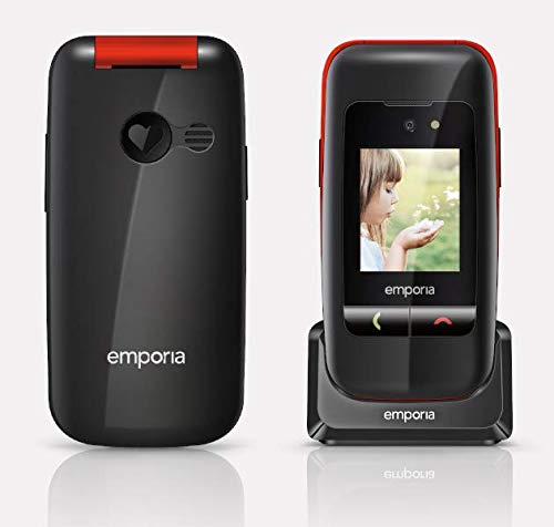 Emporia ONE V200 2.4 Inch 2G Unlocked Sim Free Mobile Phone Red Black