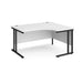 Dams International Right Hand Ergonomic Desk MC14ERKWH 1,400 x 1,200 x 725 x 800 - 990 mm