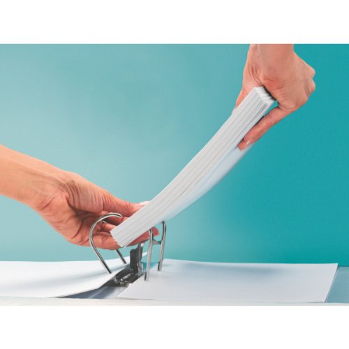 Leitz 180° WOW Lever Arch File A4 80 mm White 2 ring 1005 Laminated Cardboard Portrait Pack of 5