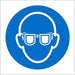 Mandatory Sign Eye Protection vinyl 15 x 15 cm