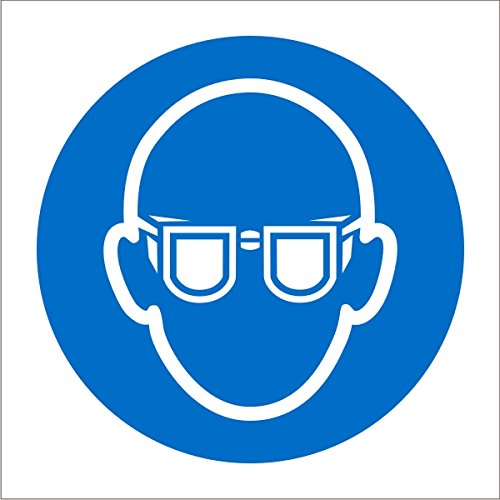 Mandatory Sign Eye Protection Plastic 20 x 20 cm