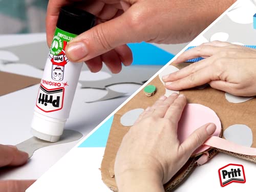 Pritt Original Glue Stick Sustainable Long Lasting Strong Adhesive Solvent Free Retail Hanging Card Value Pack 22g (Pack 12) - 1456074