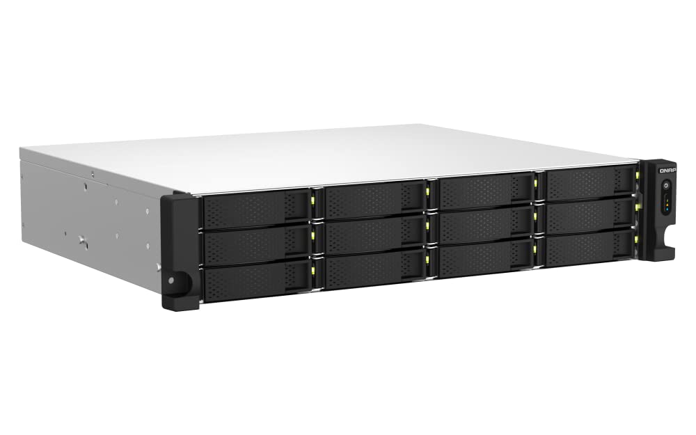 QNAP TS-1264U-RP - NAS server - 12 bays - rack-mountable - SATA 6Gb/s - RAID RAID 0, 1, 5, 6, 10, 50, JBOD, 60 - RAM 8 GB - 2.5 Gigabit Ethernet - iSCSI support - 2U