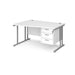Dams International Wave Desk MC14WLP3SWH 1,400 x 725 x 800 - 990 mm