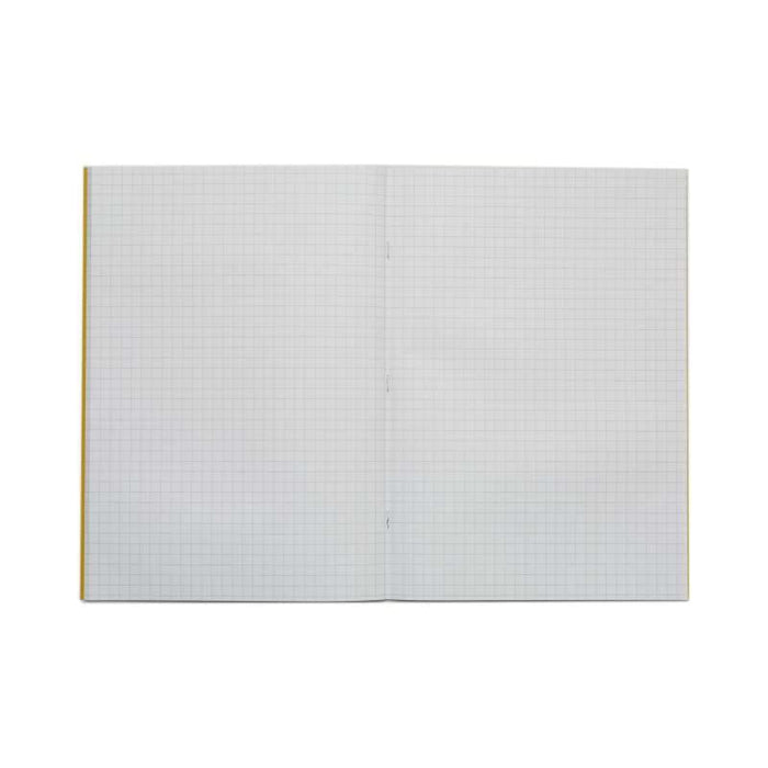 Rhino A4 Exercise Book 32 Page 7mm Squared Yellow (Pack 100) - VDU014-100-6