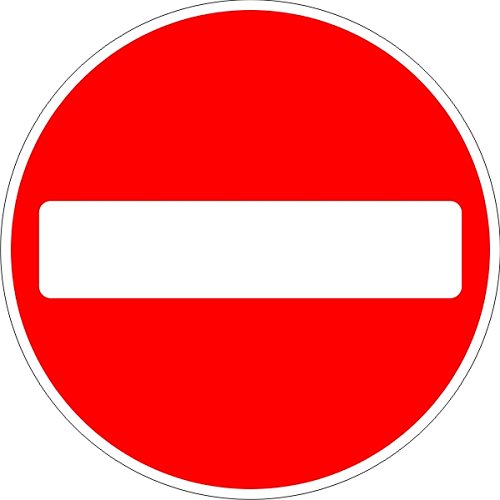 Road Sign No Entry Aluminium Composite 45 x 45 cm