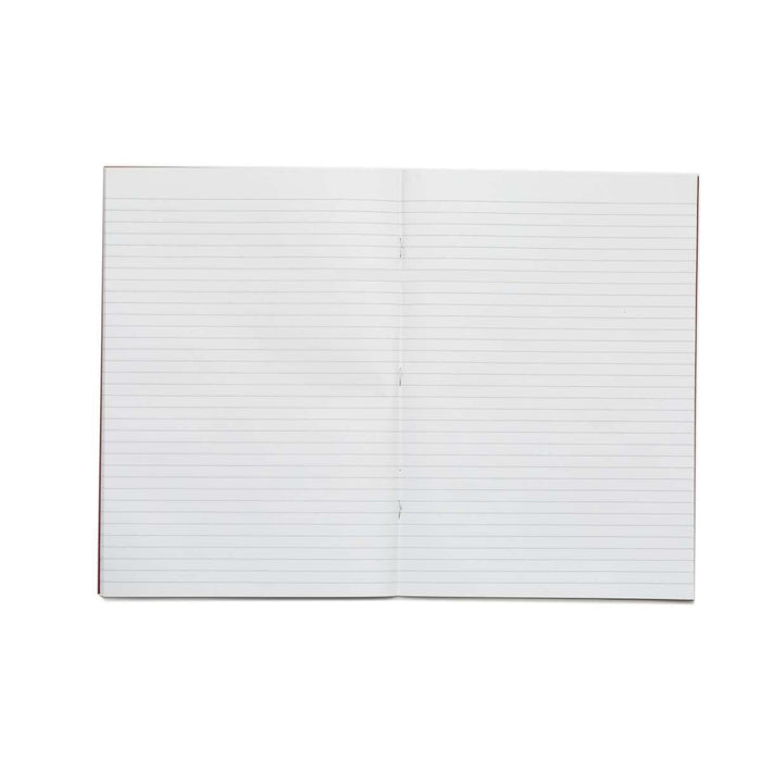 Rhino A4 Exercise Book 48 page Feint Ruled 8mm Red (Pack 100) - VEX681-437-0