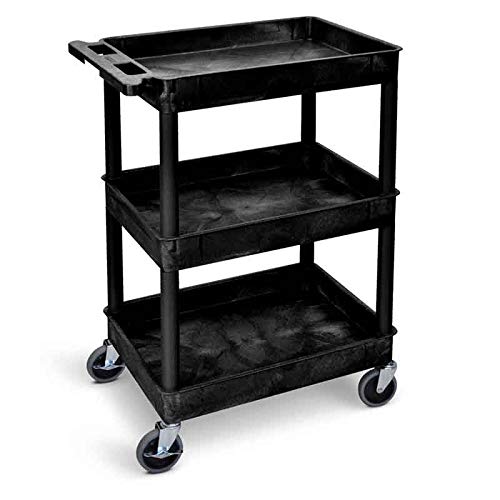 Mpps 3 Shelf Uprights Trolley Black