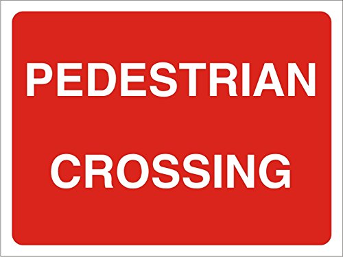 Site Sign Pedestrian Crossing PVC Red, White 45 x 60 cm