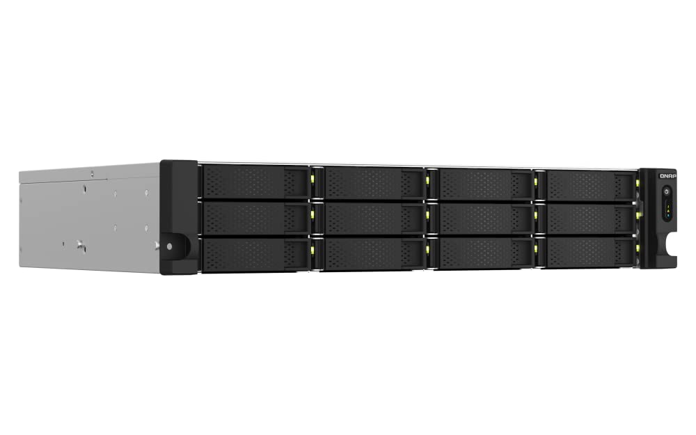 QNAP TS-1264U-RP - NAS server - 12 bays - rack-mountable - SATA 6Gb/s - RAID RAID 0, 1, 5, 6, 10, 50, JBOD, 60 - RAM 8 GB - 2.5 Gigabit Ethernet - iSCSI support - 2U