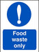 Catering Sign Food Waste Vinyl 30 x 20 cm