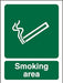 Mandatory Sign Smoking Area Vinyl 30 x 20 cm
