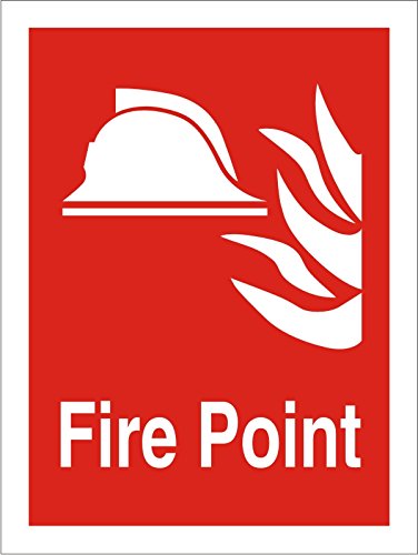 Fire Point Sign Self Adhesive Plastic Assorted 30 x 20 cm