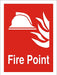 Fire Point Sign Self Adhesive Vinyl 20 x 15 cm
