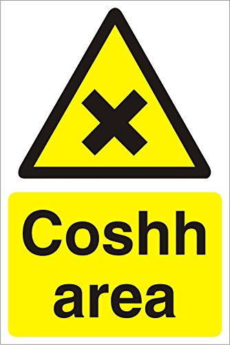 Warning Sign Coshh Area Fluted Board 60 x 40 cm