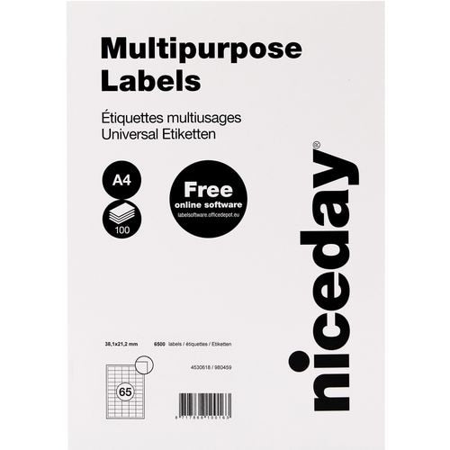 Niceday Multipurpose Label 980459 White 6500 labels per pack