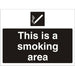 Mandatory Sign Smoking Area Fluted Board 45 x 60 cm