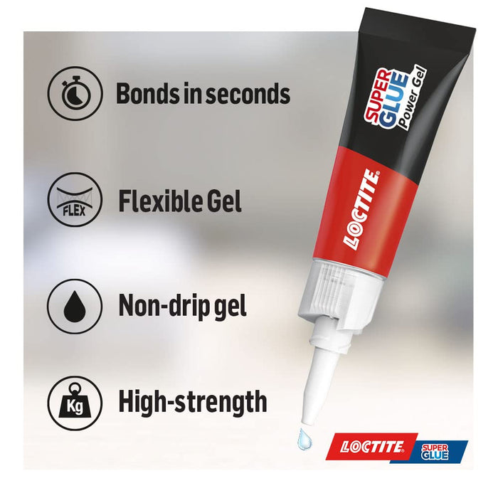 Loctite Super Glue Gel Transparent Clear 3 g Pack of 2 2633679