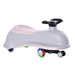HOMCOM Ride on Wiggle Car with LED Flashing Wheels Grey,Pink