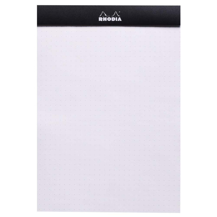 Rhodia Notepad 16559C A5 Dotted Stapled Top Bound Cardboard Soft Cover Black Perforated 160 Pages
