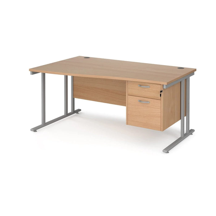 Dams International Wave Desk MC16WLP2SB 1,600 x 725 x 800 - 990 mm