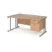 Dams International Wave Desk MC16WLP2SB 1,600 x 725 x 800 - 990 mm