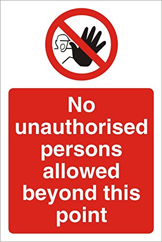 Prohibition Sign No Unauthorised Persons Fluted Board 60 x 40 cm