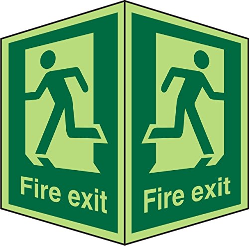 Fire Exit Sign Fire Exit Plastic 12 x 15 cm