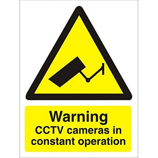 Warning Sign CCTV Plastic 40 x 30 cm