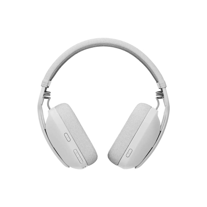 Logitech Zone Vibe Wireless - Headset - full size - Bluetooth - wireless - USB-C via Bluetooth adapter - off-white - Certified for Microsoft Teams
