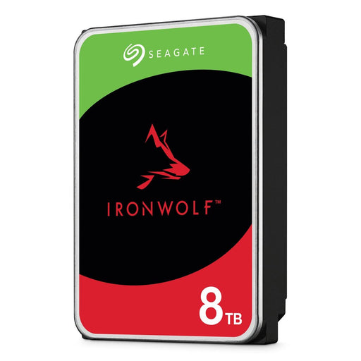 Seagate IronWolf ST8000VN002 - Hard drive - 8 TB - internal - 3.5" - SATA 6Gb/s - buffer: 256 MB - with 3 years Seagate Rescue Data Recovery
