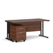 Dams International Straight Desk with 2 Drawer Pedestal SBK214B 1,400 x 800 x 725 mm