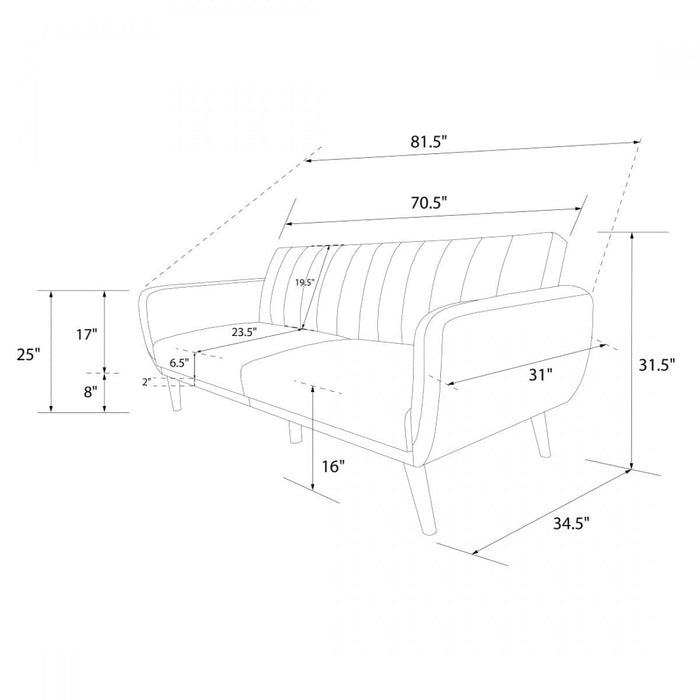 Novogratz 2115529NUK Sofa Beds 2,070 (W) x 800 (D) x 876 (H) mm