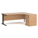 Dams International Desk with Pedestal EBK18RB 1,800 x 1,626 x 725 mm