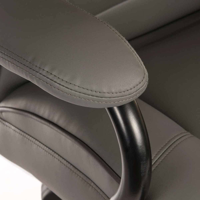 Goliath Duo Heavy Duty Bonded Leather Faced Executive Office Chair Grey - 6925GREY