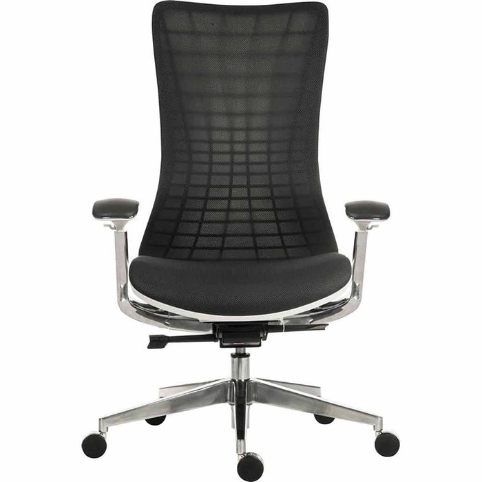 Quantum Mesh Back Executive Chair Chair Black with White Frame - 6966WHI