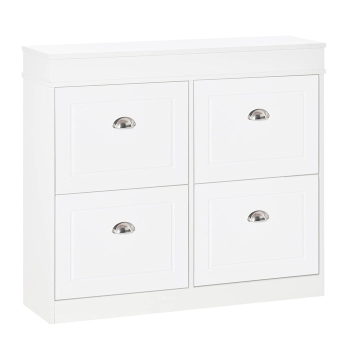 HOMCOM Shoe Cabinet White 240 x 830 mm