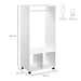 HOMCOM Wardrobe Aluminium, Particle Board White 40 x 60 x 128 cm
