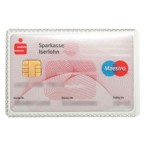 DURABLE Anti Skim Credit Card Holder Transparent Polypropylene 180 Microns Pack of 10