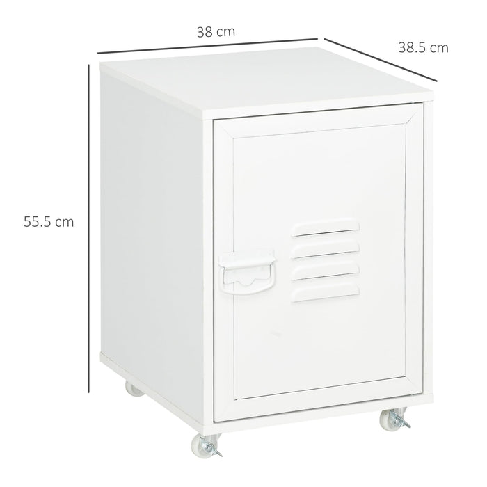 HOMCOM Filing Cabinet White 385 x 380 x 5,550 mm
