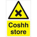 Warning Sign Coshh Store Fluted Board 30 x 20 cm