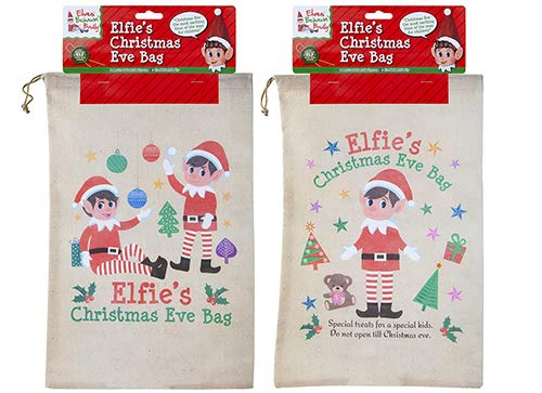 Elves Behaving Badly - Elfie's Christmas Eve Draw String Non Woven Bag - Assorted