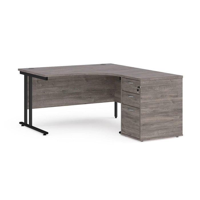 Dams International Desk with Pedestal EBK14RGO 1,400 x 1,626 x 725 mm