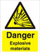 Warning Sign Explosive Materials Vinyl 20 x 15 cm