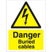 Warning Sign Buried Cables Plastic 30 x 20 cm