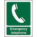 First Aid Sign Telephone Plastic 30 x 20 cm