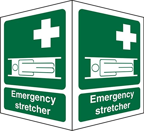 First Aid Sign Emergency Stretcher Plastic 20 x 15 cm