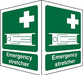 First Aid Sign Emergency Stretcher Plastic 20 x 15 cm